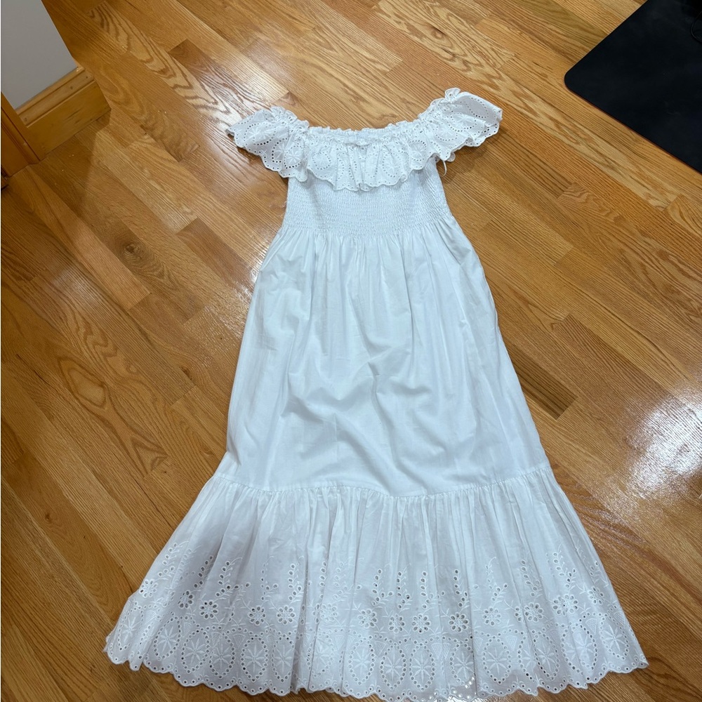 Sugarlips White Eyelet Ruffle Dress size M